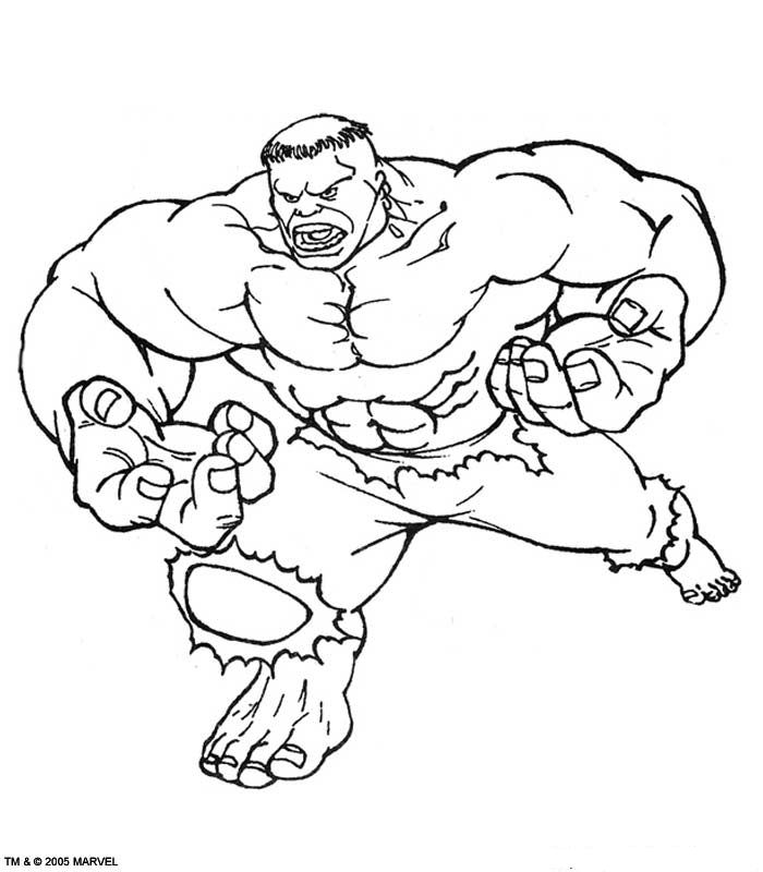 Plansa de colorat cu Hulk 32 26